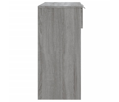 Mesa consola madera contrachapada gris Sonoma 90x36x75 cm