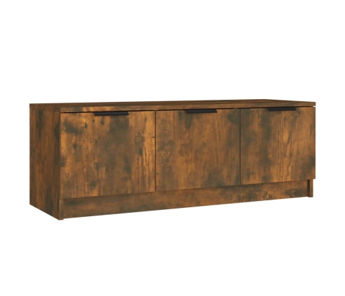 Mueble de TV madera contrachapada roble ahumado 102x35x36,5 cm