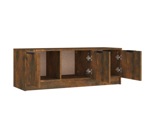 Mueble de TV madera contrachapada roble ahumado 102x35x36,5 cm