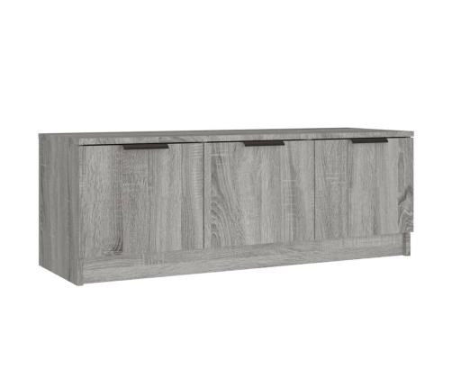 Mueble de TV madera contrachapada gris Sonoma 102x35x36,5 cm