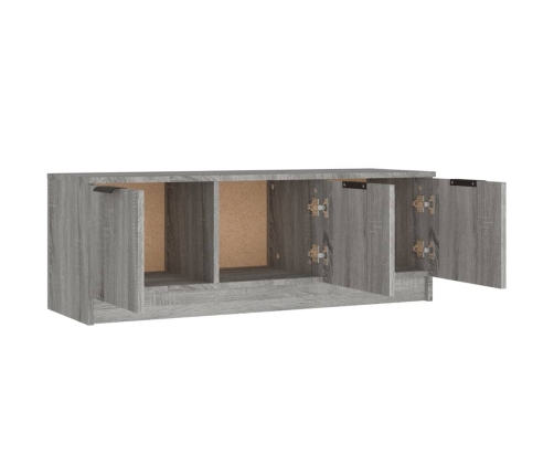 Mueble de TV madera contrachapada gris Sonoma 102x35x36,5 cm