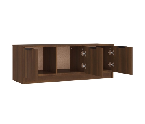 vidaXL Mueble de TV madera contrachapada marrón roble 102x35x36,5 cm