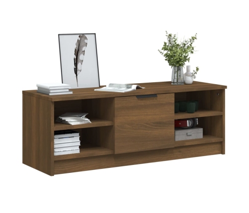 Mueble de TV madera contrachapada roble marrón 102x35,5x36,5 cm