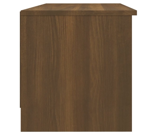 Mueble de TV madera contrachapada roble marrón 102x35,5x36,5 cm