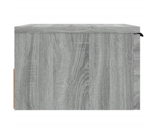 Mesita de noche de pared 2 uds color gris Sonoma 34x30x20 cm