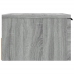 Mesita de noche de pared 2 uds color gris Sonoma 34x30x20 cm