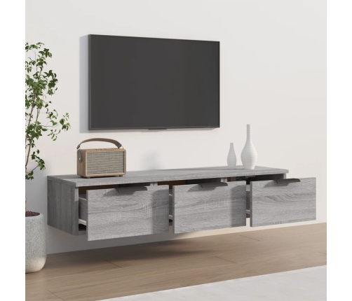 Armario de pared madera de ingeniería gris Sonoma 102x30x20 cm