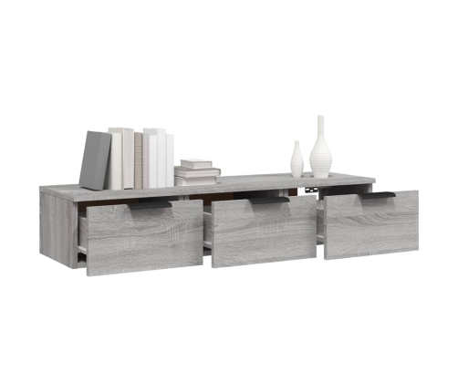 Armario de pared madera de ingeniería gris Sonoma 102x30x20 cm