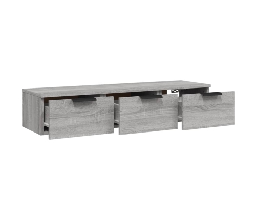 Armario de pared madera de ingeniería gris Sonoma 102x30x20 cm