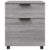 Archivador ruedas madera contrachapada gris Sonoma 45x38x54 cm