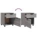 Archivador ruedas madera contrachapada gris Sonoma 45x38x54 cm