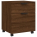 Archivador ruedas madera contrachapada roble Sonoma 45x38x54 cm