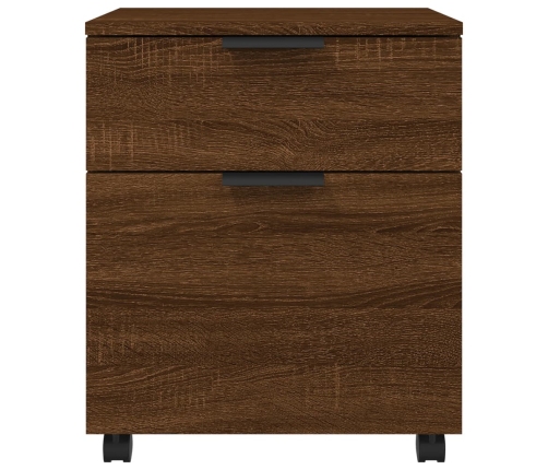 Archivador ruedas madera contrachapada roble Sonoma 45x38x54 cm