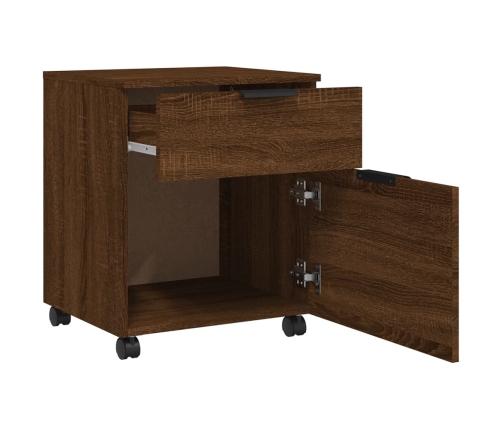 Archivador ruedas madera contrachapada roble Sonoma 45x38x54 cm