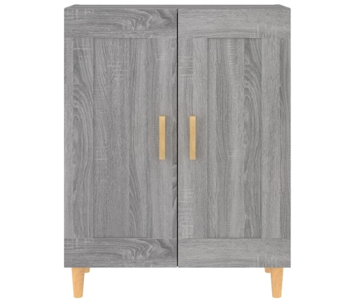 Aparador de madera contrachapada gris Sonoma 69,5x34x90 cm