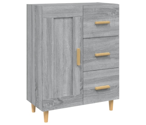 Aparador de madera contrachapada gris Sonoma 69,5x34x90 cm