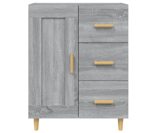 Aparador de madera contrachapada gris Sonoma 69,5x34x90 cm