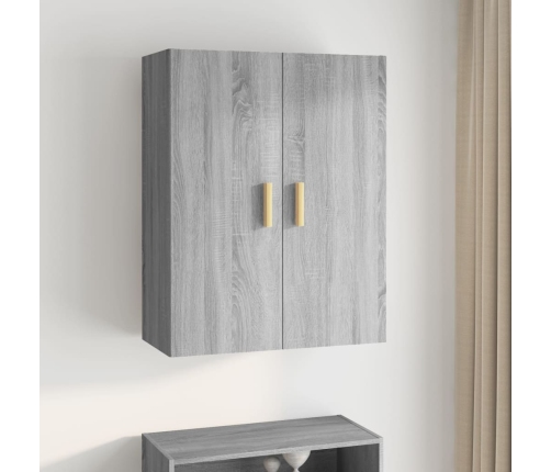 Armario de pared colgante gris Sonoma 69,5x34x90 cm