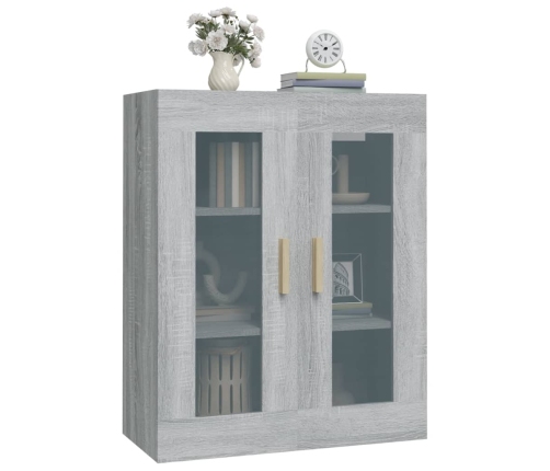 Armario de pared colgante gris Sonoma 69,5x34x90 cm