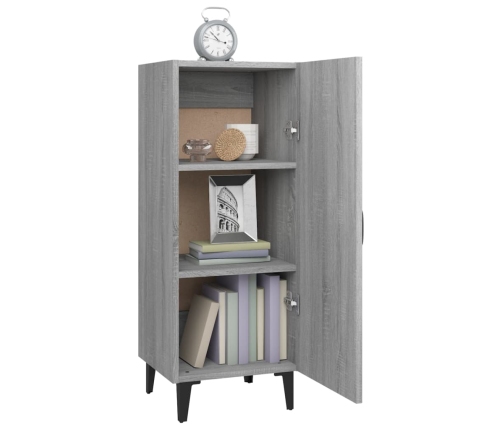 Aparador de madera contrachapada gris Sonoma 34,5x34x90 cm