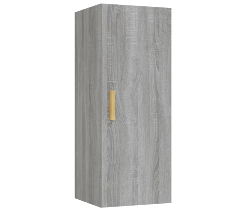 Armario de pared madera contrachapada gris Sonoma 34,5x34x90 cm