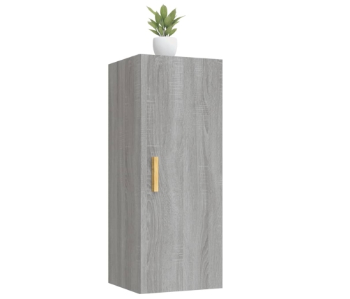 Armario de pared madera contrachapada gris Sonoma 34,5x34x90 cm