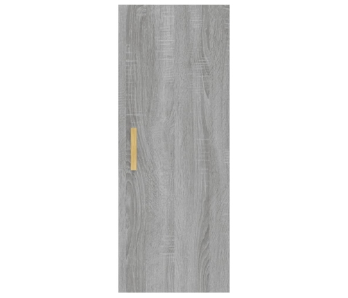 Armario de pared madera contrachapada gris Sonoma 34,5x34x90 cm