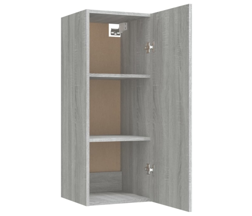 Armario de pared madera contrachapada gris Sonoma 34,5x34x90 cm