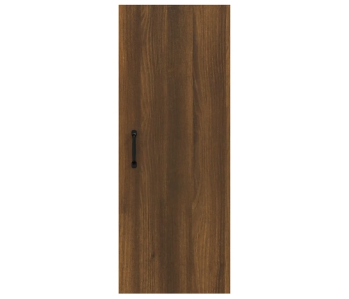 Armario de pared madera ingeniería marrón roble 34,5x34x90 cm