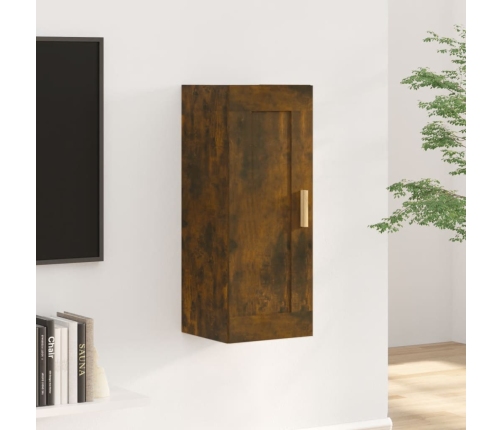 Armario de pared madera contrachapada roble ahumado 35x34x90 cm