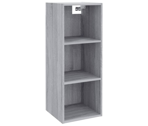 Armario de pared madera ingeniería gris Sonoma 34,5x32,5x90 cm