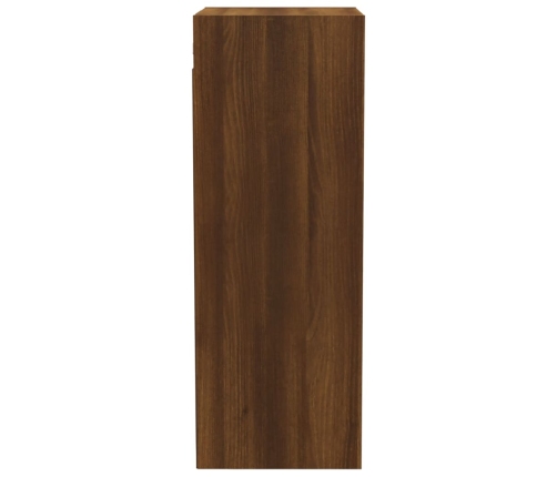 Armario de pared madera ingeniería marrón roble 34,5x32,5x90 cm