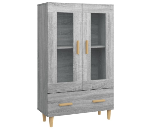 Aparador alto de madera contrachapada gris Sonoma 70x31x115 cm