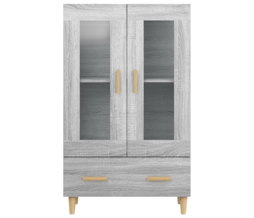 Aparador alto de madera contrachapada gris Sonoma 70x31x115 cm