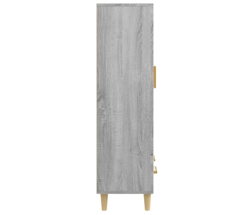 Aparador alto de madera contrachapada gris Sonoma 70x31x115 cm