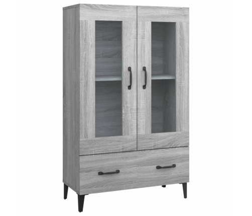 Aparador alto de madera contrachapada gris Sonoma 70x31x115 cm