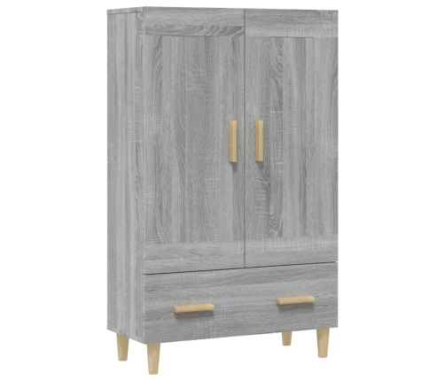 Aparador alto de madera contrachapada gris Sonoma 70x31x115 cm