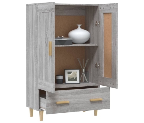 Aparador alto de madera contrachapada gris Sonoma 70x31x115 cm