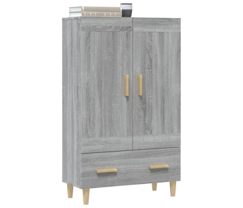 Aparador alto de madera contrachapada gris Sonoma 70x31x115 cm