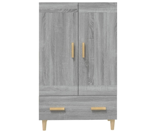 Aparador alto de madera contrachapada gris Sonoma 70x31x115 cm