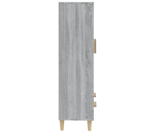 Aparador alto de madera contrachapada gris Sonoma 70x31x115 cm