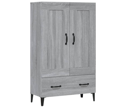 Aparador alto de madera contrachapada gris Sonoma 70x31x115 cm