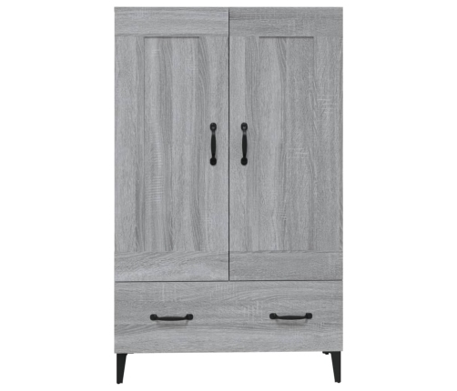 Aparador alto de madera contrachapada gris Sonoma 70x31x115 cm