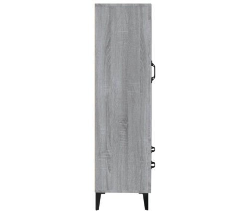 Aparador alto de madera contrachapada gris Sonoma 70x31x115 cm