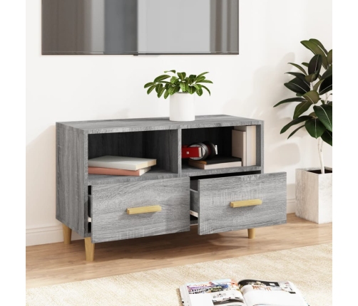 Mueble de TV madera de ingeniería gris Sonoma 80x36x50 cm