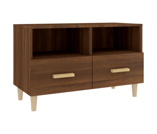 Mueble para TV madera contrachapada roble marrón 80x36x50 cm