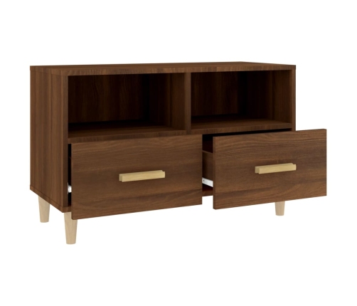 Mueble para TV madera contrachapada roble marrón 80x36x50 cm