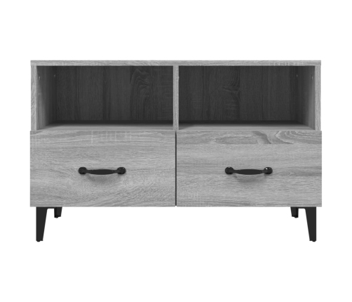 Mueble para TV madera contrachapada gris Sonoma 80x30x30 cm