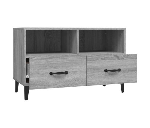 Mueble para TV madera contrachapada gris Sonoma 80x30x30 cm