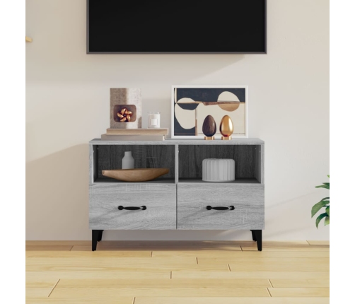 Mueble para TV madera contrachapada gris Sonoma 80x30x30 cm